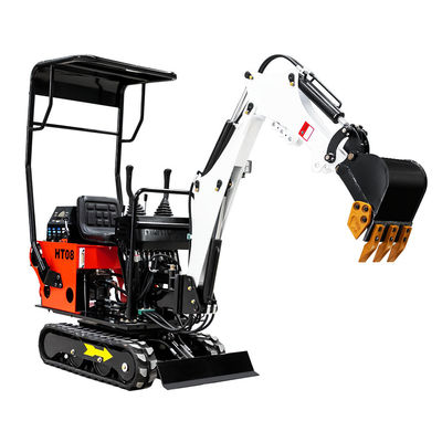 Diesel Engine 0.8ton Hightop Mini Excavator Customized Color Red Yellow Blue