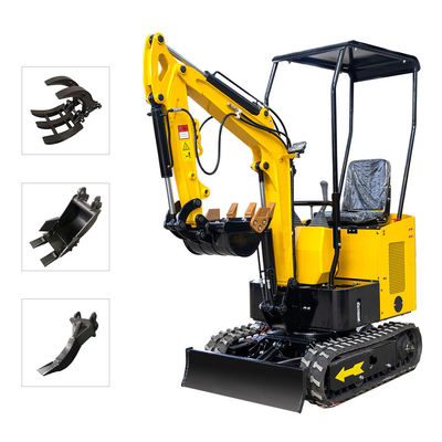1200kg Japan Engine Crawler Mini Excavator Three Cylinders Water Cooled
