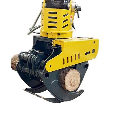 10 Ton Excavator Accessory Hydraulic Wood Cutter Machines With Tilting Grapple