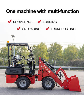 Water Cooled Hightop Wheel Loader 7.5KN Tractive Effort Equipped With D1105 Engine